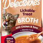 Hartz Delectables Savory Broths Senior 10+ Chicken & Tuna Lickable Cat Treat, 12 Pack