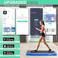 GYMAX Walking Pad, 2.25HP Dual Display Foldable Treadmill for Home with Remote/Smart App Control, Portable Compact Treadmill for Office Under Desk, Folding Running Machine for Small Spaces
