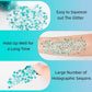 MEICOLY Teal Body Glitter,Mermaid Face Glitter Gel for Halloween Face Paint,Dazzle Green Chunky Glitter for Face Body Eye Lip Hair,Sparkling Holographic Gel Glitter Makeup for Women and Kids