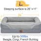 Orthopedic Washable Large Dog Bed - Egg Foam Dog Beds for Large and Medium Dogs Big Pet Beds with Removable Washable Cover and Bolster for Extra Large Dogs