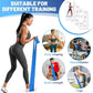 5 Pcs Resistance Bands, Professional Exercise Bands Elastic Stretch Bands for Fitness Yoga Pilates Stretching Strength Training, Workout Bands for Women and Men Home Gym