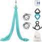 Aerial Silks Yoga Swing Set - 9/11 Yards Aerial Yoga Hammock Kit Anti-Gravity Flying for Fitness, Low/Non Stretch Nylon Tricot Fabric Hardware Included for Dance