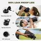 COKTIK 84oz Water Bottle with Straw - Triple Insulated Flask, 48hr Cold Retention Large Water Bottle, Leakproof Water Jug for Gym, Hiking, Camping, Outdoor Sports (2 pack,Black)