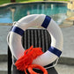Lifebuoy Set 20Inch Life Preserver Ring and Water Floating Lifesaving Rope 98.4FT,Swim Foam Buoy,Swimming Pool Safety Throwing Ring with Perimeter Rope,Throwable Flotation Device