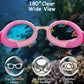Kids Swim Goggles, Anti-fog and UV Protection with Swim Cap for Age 3-15 Youth Boys Girls Toddler