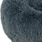 Best Pet Supplies Round Dog Bed with Reversible Pillow, Luxuriously Soft Machine Washable Dog Bed for Small and Medium Breeds - Dark Gray 26" x 22" x H:6.4"