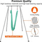TECSPEC 9.6 FT/115.3 Inch Adjustable Height Aerial Yoga Frame & Hammock, Professional Swing Stand with 18 FT/33FT Aerial Silk, 550lbs Max Capacity