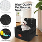 Dog Car Seat for Small/Medium Dogs Under 35lbs,Memory Foam Dog Booster Seats,Detachable and Washable Traval Pet Car Seat,Dogs Bed with 2 Safety Belts(Balck)