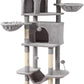 70-Inch Cat Tree,Large Cat Tree Tower with Hammock, Scratching Post, Condo and Multi-Level Cat Tower for Large Cats, Cat Activity Center Playhouse, Light Gray LCT016