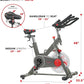 Sunny Health & Fitness Magnetic Exercise Bike, 44LB Flywheel & 300LB Weight Capacity for Intensive Home Workout, Indoor Cardio Training w/4-Way Adjustable Seat, Optional Free SunnyFit App Connection