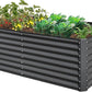 Domi Raised Garden Beds Outdoor, 6x3x2ft Thickening Tall Metal Rectangular Deep Root Box Planter for Vegetables, Flowers, Herbs, and Succulents 2" Deep w/ 256 Gallon Capacity - Dark Gray
