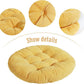 Tiita Floor Pillows Cushions Round Chair Cushion Outdoor Seat Pads for Sitting Meditation Yoga Living Room Sofa Balcony 22x22 Inch, Yellow