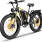 5000W 60V 26Ah Electric Bike for Adults, 60V Battery Ebike, 26"X4"Fat Tire,45MPH & 70 Miles Long Range,210Nm Mountain Bike Full Suspension, Hydraulic Brake Electric Bicycle,Rear Rack