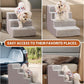 Dog Stairs for Small Dogs,22" H,5-Step Dog Steps for High Bed Couch and Sofa,Pet Stairs for Dogs and Cats Climbing with Non-Slip Bottom and Washable Cover,Grey