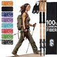 100% Carbon Fiber Trekking Poles by USA Brand - Ultra Strong Lightweight Collapsible Hiking Poles with Cork and EVA Foam Grips & Quick Adjustable Flip Locks