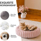 MEWOOFUN Donut Dog Beds for Small Dog, Calming Bed Round Cute Puppy Bed with Non-Slip Bottom, Fluffy Washable Pet Bed for Puppy and Kitten (Pink, M (30x30x8))