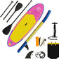 Inflatable Stand Up Paddle Board with SUP Accessories & Backpack. Paddle Boards for Adults. Non-Slip Deck, Wide Stance, Bottom Fin, Double Action Pump.