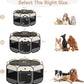 A4Pet Cat Playpen, 39.5” Pop Up Dog Playpen with Bowl, Suitable for Puppies, Kittens, and Small Animals, Removable Zipper & Mesh Panel(16”W × 10”H)