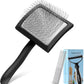 Slicker Brush for Dogs, Long Pin Dog Grooming Brush for Goldendoodles, Poodles, Doodles, Includes Pet Comb & Undercoat Rake, Perfect for De-Shedding, Dematting & Reducing Tangles. Large, Black