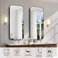 FORBATH Bathroom Mirror 20" x 48", Rectangle Black Bathroom Mirror with Black Aluminum Frame Rounded Corner, Wall Mounted Mirror for Bedroom Entryway Living Room