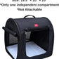 Fabric Portable Pet Kennel/Shelter, Single, Black 20"x20"x19.5" - Car Seat-Belt Fixture Included