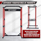 RitKeep Power Rack RMAX 2250 Multi-Function Power Cage for Strength Training - 1200lb Capacity Squat Rack with Multi-Grip Pull-Up Bar, Safety Bars, and J-Hook for Home Gym