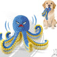 Interactive Dog Toys Octopus,Durable Automatic Jumping Dog Toy to Keep Them Busy,Squeaky Moving Tug of War Doggie Toy,USB Rechargeable Puppy Toys (Blue)