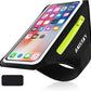 Phone Armband for Running Cell Phone Armband with Zipper Pocket for Earbuds Car Keys, Water Resistant Sport Arm Band for iPhone 16 15 12 11 Pro Galaxy S24 S20 Fit Up to 6.7'' with Phone Case