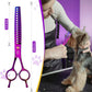 JASON 7.5" Dog Grooming Scissor - Professional Chunker Shear with Ergonomic Handle Japanese Stainless Steel Hair Scissor for Dogs, Cats and Other Pets, Sharp (Chunker, Purple)