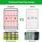 Dog Playpen Outdoor 16 Panels Heavy Duty Dog Fence 40" Height with Thick Pipe Anti-Rust with Doors Portable for RV Camping Yard, Total 36FT, 103 Sq.ft, Snowy Black