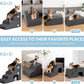 Dog Stairs for High Beds with Tunnel, 5-Step Dog Steps for Small Dogs and Cats, Foldable Pet Stairs for High Bed Climbing, Non-Slip Balanced Pet Step Indoor, Dark Grey