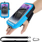 Phone Holder for Running, Running Armband Phone Holder with Carabiner, Phone Armbands for iPhone 16 15 14 13 12 11Pro Max & Galaxy S25/S24/S23, Cell Phone Armband Up to 6.8'' Phone (Blue)
