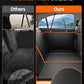 6-in-1 Leather Dog BackSeat Extender, Hard Bottom 40/60 Split Waterproof Car Back/Front Seat Cover, Rear Hammock Carseat Protector, Large Size Pet Mat for SUV/Truck/Cargo, Vehicle Bed Travel Accessory
