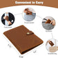 Jack&Chris Genuine Leather Passport Holder For Travel, RFID Blocking Handmade Passport Holder with Card Case Organized & Safe, Quality Travel Essentials for Women and Men for Gifting, Brown