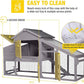 Aivituvin Chicken Coop Mobile Hen Coop, Large Poultry Cage with Wheels Outdoor Backyard Chicken House