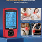 NURSAL 24 Modes TENS Unit Muscle Stimulator, Rechargeable Electronic Pulse Massager with 8 Pads for Back and Shoulder Pain Relief and Muscle Strength (Red)