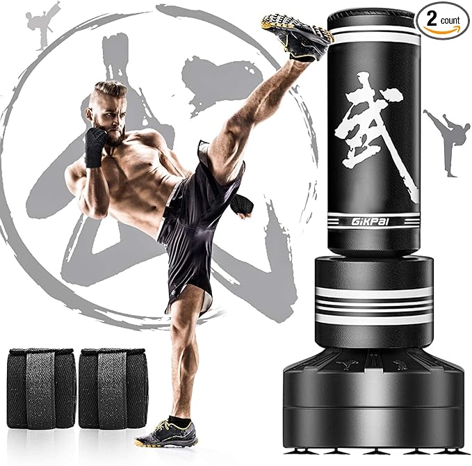 GIKPAL Freestanding Punching Bag with Boxing Gloves, Heavy Boxing Bag with Stand for Adult, Kickboxing Bag for MMA Martial Arts Boxing Traning