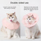 Touchdog Foldable Dog Cone Collar for Cats & Dogs - Adjustable Soft Recovery Collar with Waterproof PU Coating, Lightweight Design, 24.5cm/9.6in Wide Barrier (Pink, S)