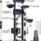 Cat Tree for Large Cats, 78.7"(200cm) Tall Cat Tower for Indoor Cats Multiple Cats with Large Top Perch, Cat Condo, Cat Hammcok, Cat Scratching Post, Dark Gray GCT031G