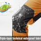 Rdruko Men's Snow Ski Pants Waterproof Insulated Winter Outdoor Snowboard Hiking Fleece Pants with Belt
