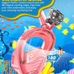 QingSong Kids Snorkel Mask Full Face, Snorkeling Set with Camera Mount, Foldable 180 Degree Panoramic View Snorkeling Gear Anti-Fog Anti-Leak