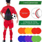Poly Spots Spot Markers for Gym Floor 9inch 10inch 12/18/24/36 Pcs Flat Cones Non-Slip Rubber Floor Dots Circles for Kids Sports Soccer Basketball Agility Training Dance Classroom