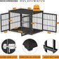 42 Inch Heavy Duty Dog Crate Furniture for Large and Medium Dogs, Decorative Pet House End Table, Wooden Cage Kennel Furniture Indoor, Black