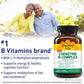 Country Life Coenzyme B-Complex, 120 Capsules – Supports Energy & Metabolism, Mood & Cognitive Function – Vegan, Gluten-Free, Bioavailable B Vitamins with Choline
