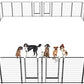 Dog Playpen Outdoor Extra Wide 32 Panels Heavy Duty Dog Fence 50" Height Anti-Rust with Doors Portable for RV Camping Yard, Total 84FT, 561 Sq.ft, Snowy Black