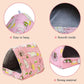 JSPYFITS 2 Pack Guinea Pig Hideout,Small Animal House Guinea Pig Bed Washable Cage Accessories for Small Pet Bunny/Rabbit/Hamster/Chinchilla Guinea Polar Bear Forest