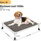 Veehoo Chew Proof Elevated Dog Bed - Cooling Raised Pet Cot - Silver Aluminum Frame and Durable Textilene Mesh Fabric, Unique Designed No-Slip Feet for Indoor or Outdoor Use, Brown, Medium, CWC2003