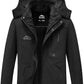 ELLSWOS Men's Waterproof Ski Jacket Winter Snow Coat Warm Hooded Raincoat Windproof Windbreakers