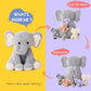 5 Pieces Elephant Stuffed Animals for Girls, 1 Mommy Elephant with 4 Babies Soft Plush Set Toys Gifts for Kids Children 3 4 5 6 7 8 9 Years, Christmas, Birthday, Children's Day