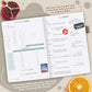 Clever Fox Wellness Planner - Weekly & Daily Health and Wellness Log, Food Journal & Meal Planner Diary for Calorie Counting, Notebook for Medical Condition Tracking, A5-Sized - Pearl